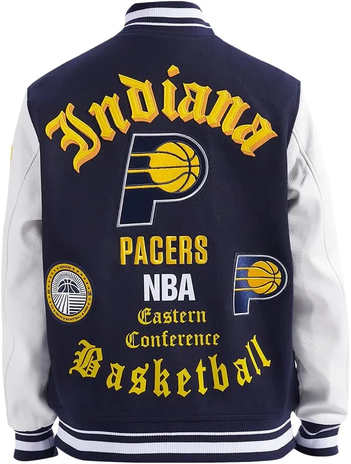 Mens NBA Old English Varsity Jacket