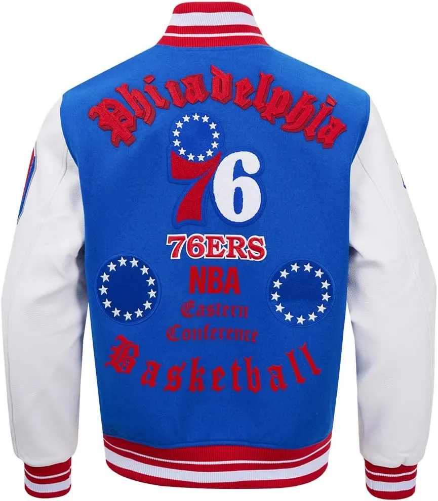 Mens NBA Old English Varsity Jacket