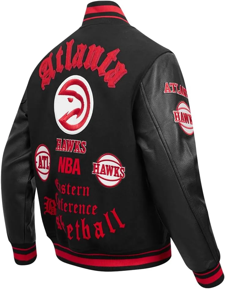 Mens NBA Old English Varsity Jacket