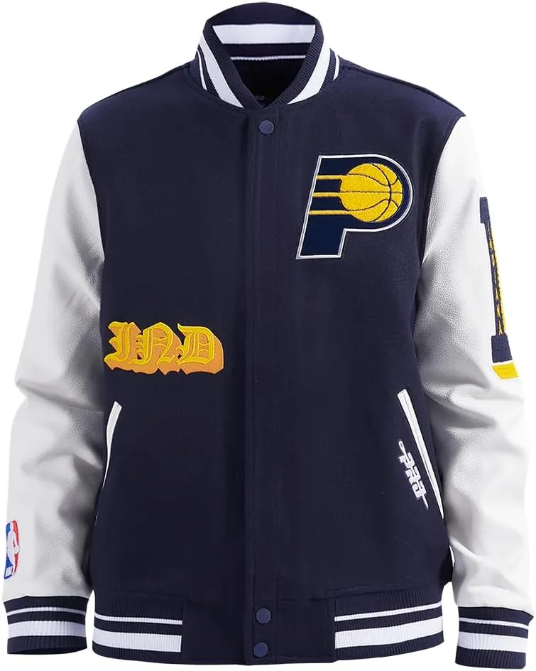 Mens NBA Old English Varsity Jacket
