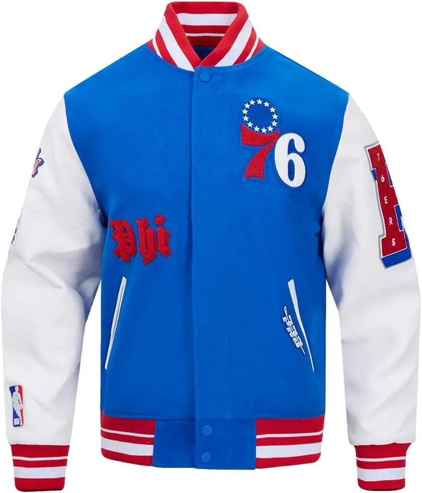 Mens NBA Old English Varsity Jacket