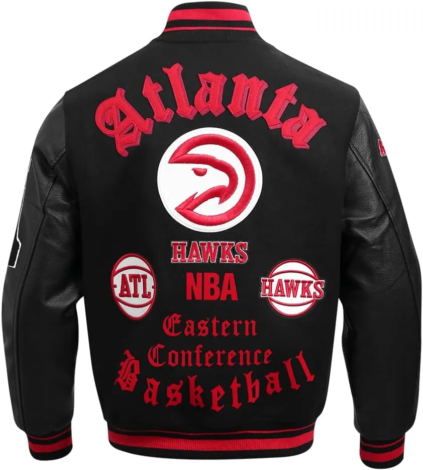 Mens NBA Old English Varsity Jacket