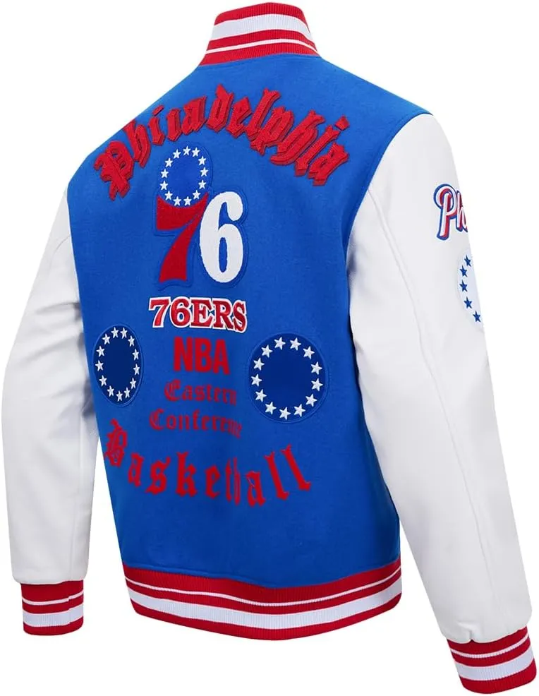Mens NBA Old English Varsity Jacket