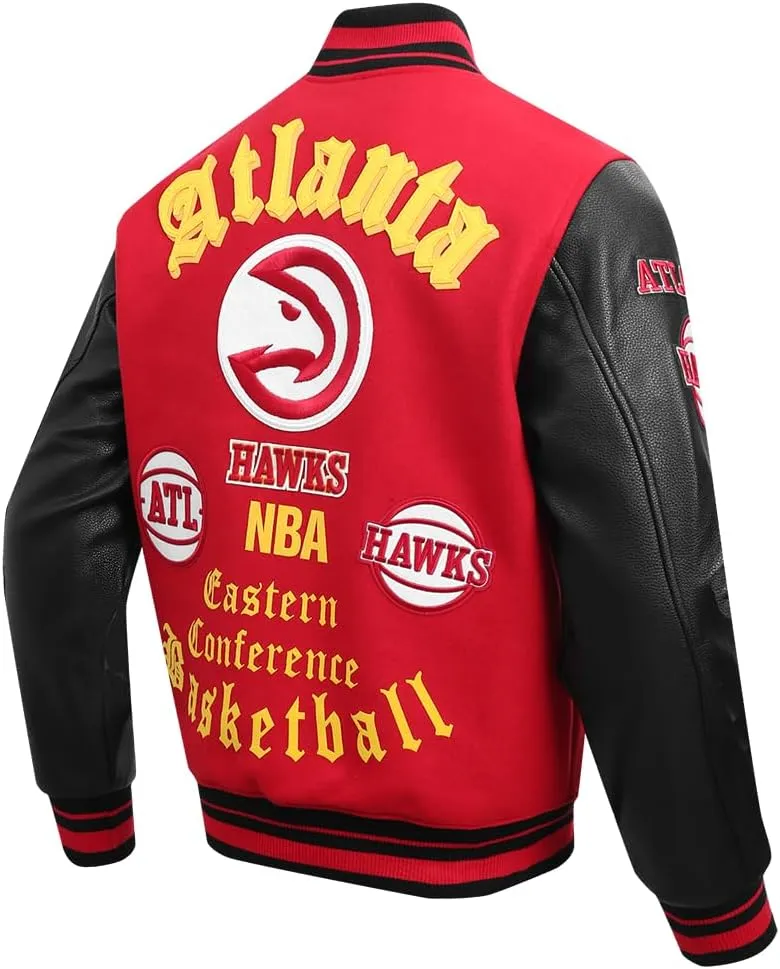 Mens NBA Old English Varsity Jacket