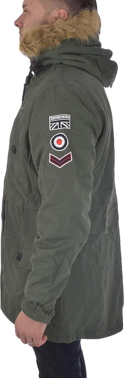 Mens Parka Faux Fur Hooded Jacket