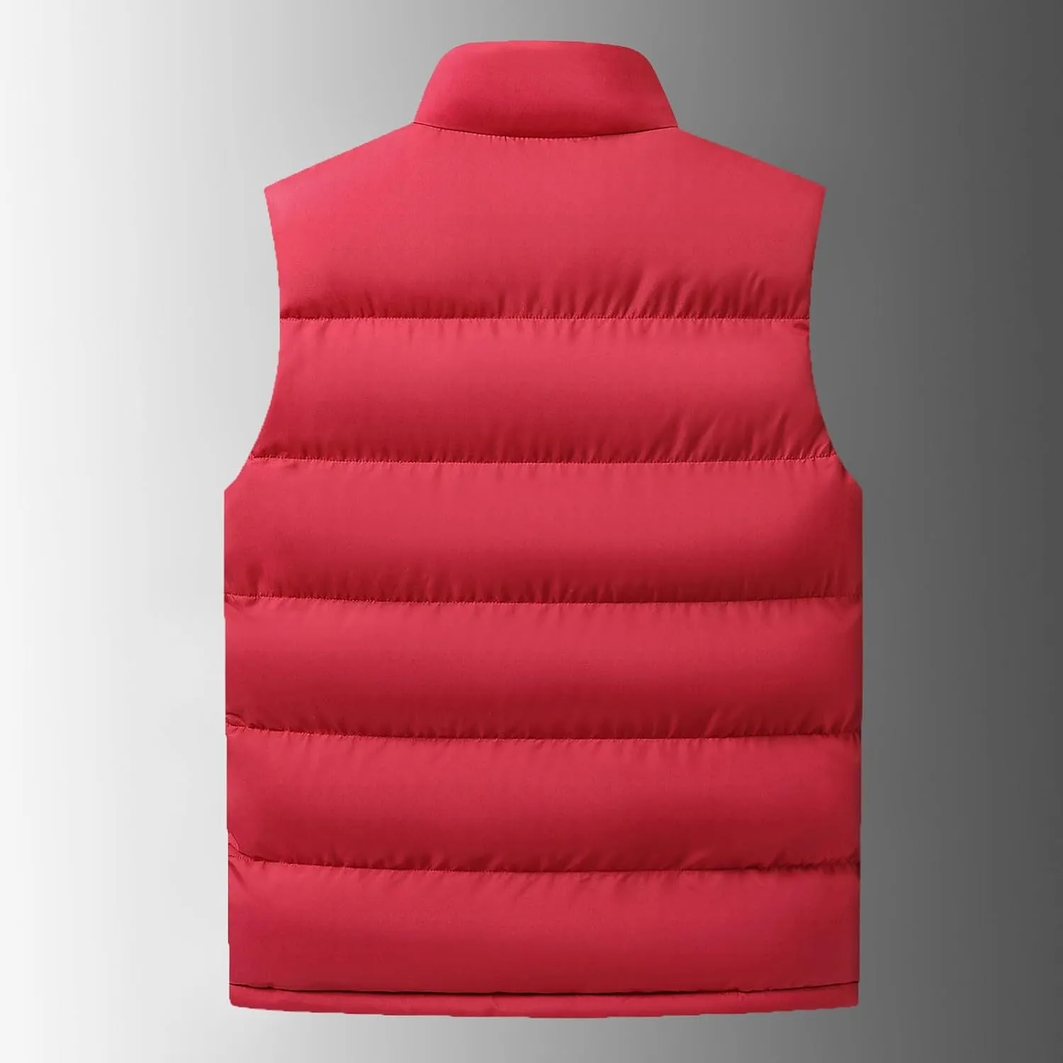 Men's Puffer Down Vest Sleeveless Zip Up Stand Collar Lightweight Outerwear Winter Padded Gilet Jacket with Pockets