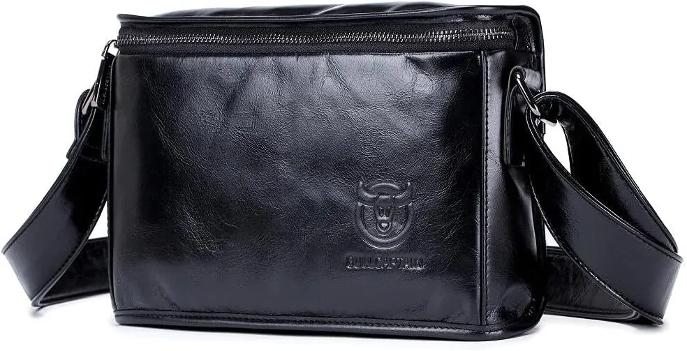 Men's shoulder bag horizontal head layer leather tie bag tablet bag