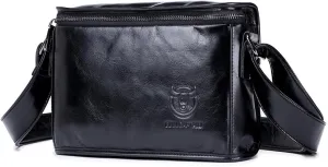 Men's shoulder bag horizontal head layer leather tie bag tablet bag
