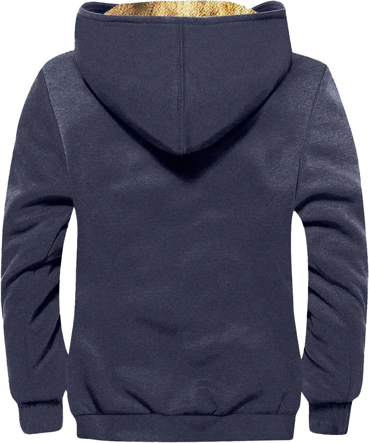 Mens Vintage Fleece Jacket Sherpa Lined Winter Coats Faux Tactical Jackets Casual Zipper Varsity Coat Plus Size