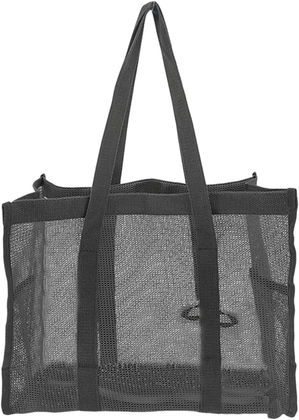 Mesh Shower Tote Bag Portable Large Capacity Convenient Quick Organizer for Camping Travel Women and Men Gym, Black