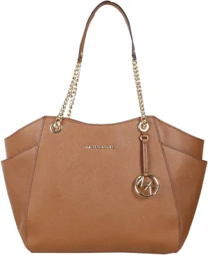 Michael Kors Jet Set Travel Large Chain Leather Shoulder Tote Bag Luggage