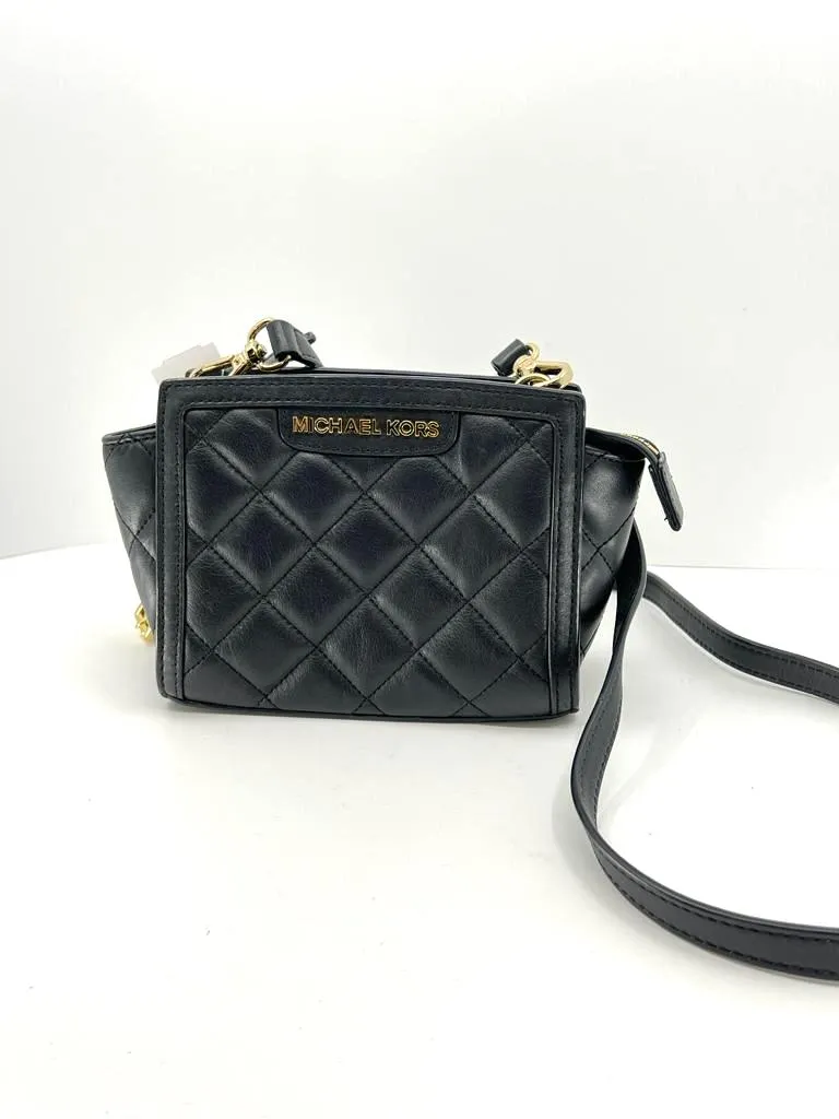 MICHAEL KORS MINI SELMA QUILTED LEATHER CROSSBODY BAG