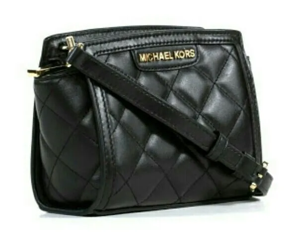 MICHAEL KORS MINI SELMA QUILTED LEATHER CROSSBODY BAG