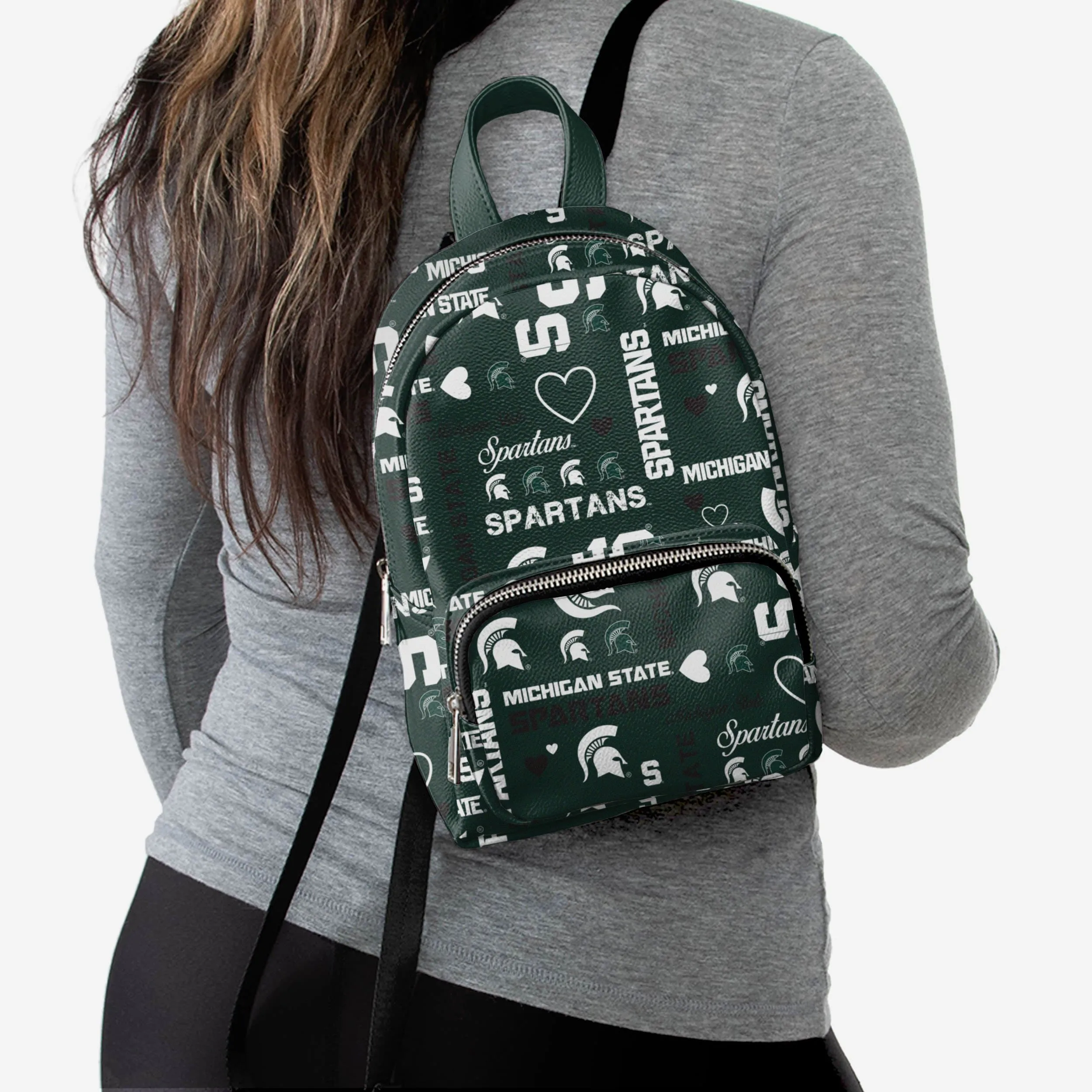 Michigan State Spartans Logo Love Mini Backpack