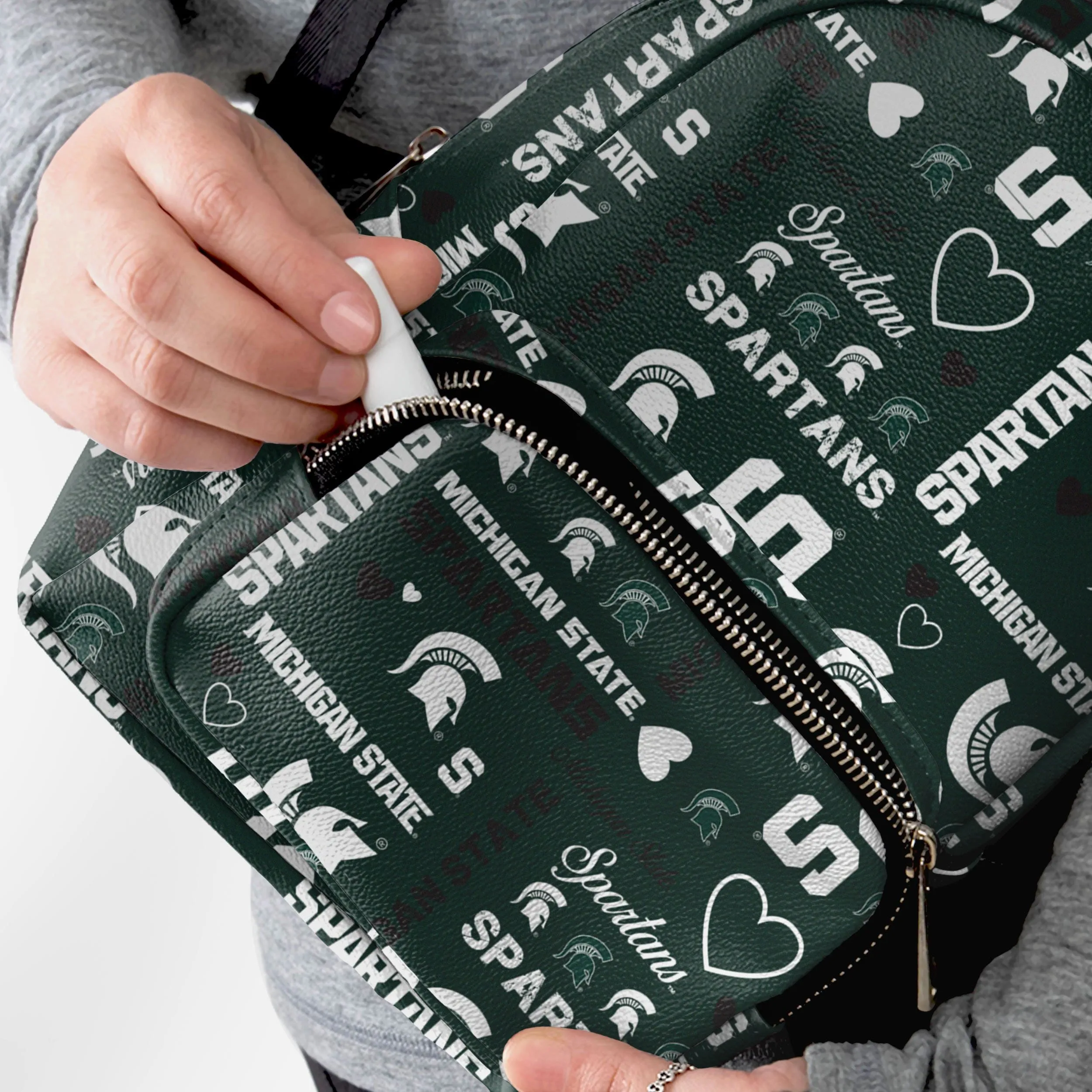 Michigan State Spartans Logo Love Mini Backpack