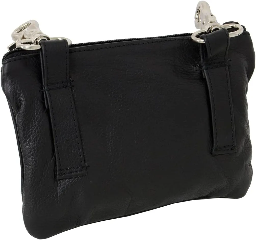 Milwaukee Leather MP8855 Women's Black Leather 'Studded' Hip Belt Bag