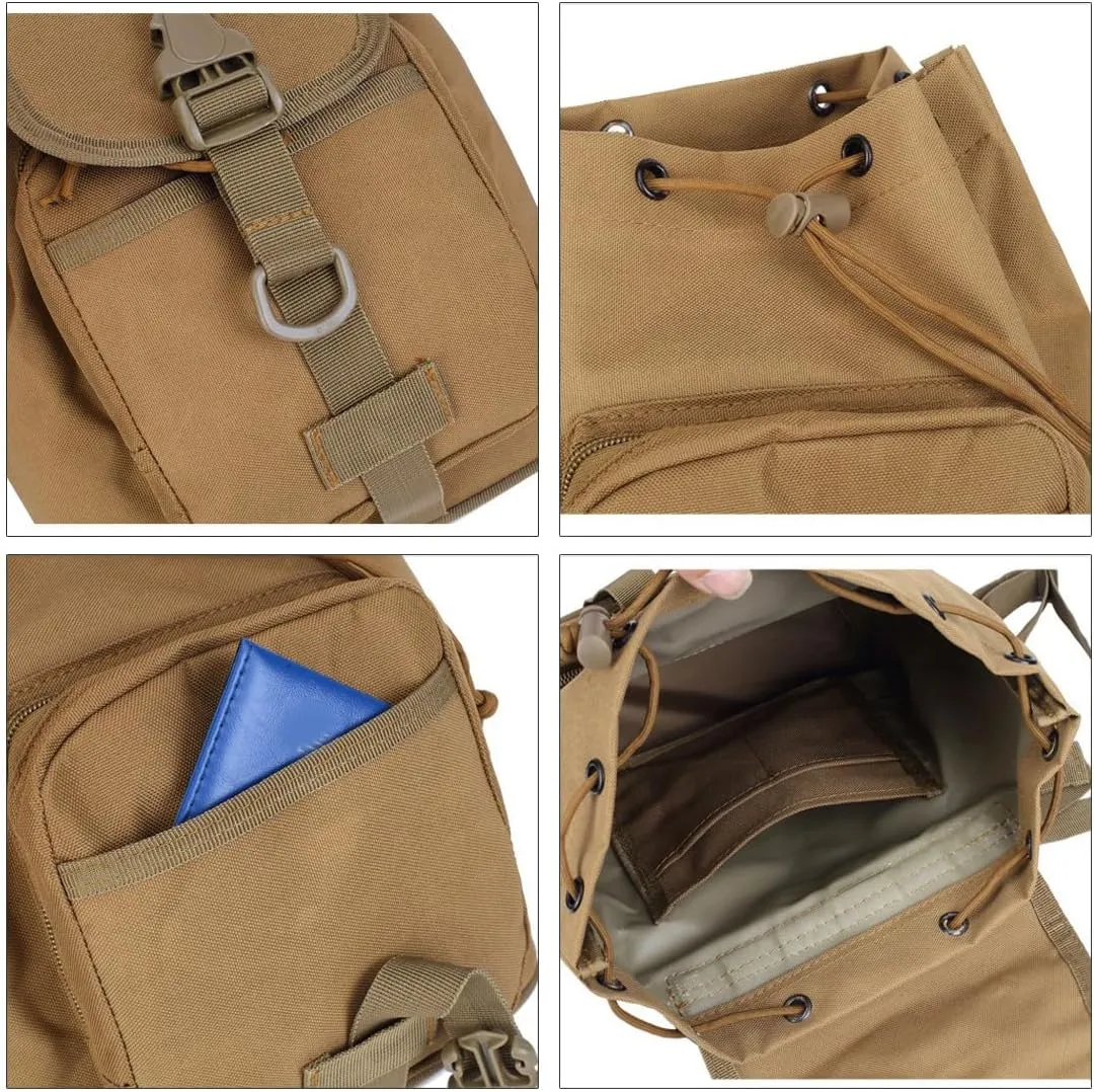 Mini Daypack Military Tactical Backpack Rucksack Tactical Assault Pack Bag for Hunting Camping Trekking (Desert Digital)