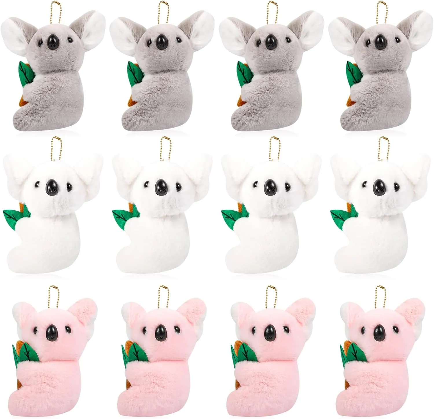 Mini Koala Bear Stuffed Animal & Plush Toy，12 Pcs Koala 4.7 Inch Small Animals Decoration for Kids Party Favors Goodie Bag Stuffers Carnival Prizes Classroom Prizes Claw Machine