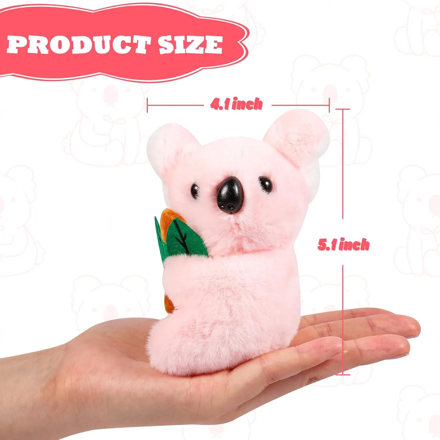 Mini Koala Bear Stuffed Animal & Plush Toy，12 Pcs Koala 4.7 Inch Small Animals Decoration for Kids Party Favors Goodie Bag Stuffers Carnival Prizes Classroom Prizes Claw Machine