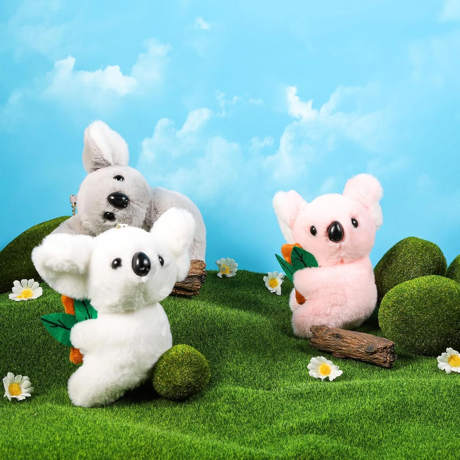 Mini Koala Bear Stuffed Animal & Plush Toy，12 Pcs Koala 4.7 Inch Small Animals Decoration for Kids Party Favors Goodie Bag Stuffers Carnival Prizes Classroom Prizes Claw Machine