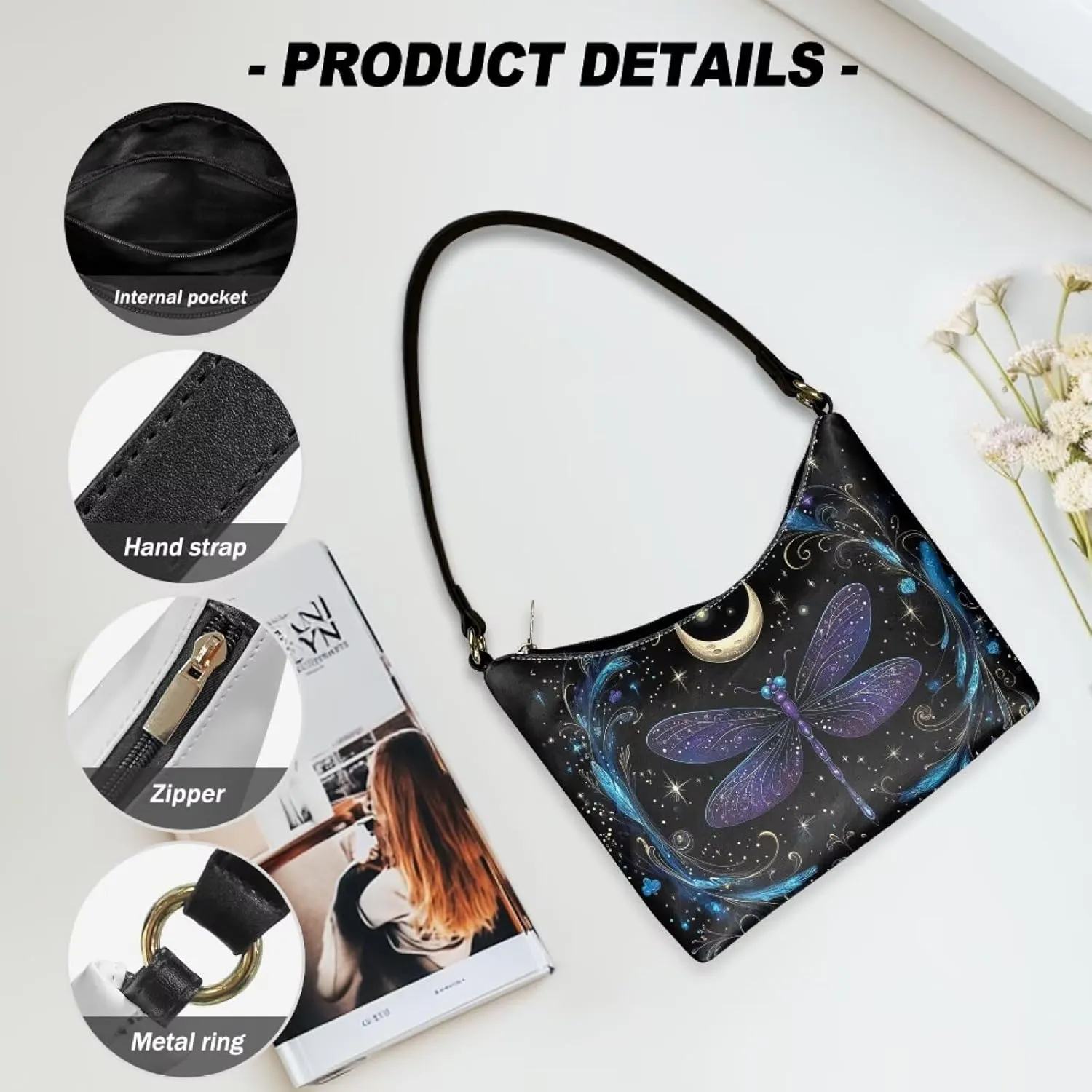 Mini Underarm Crossbody Bag for Women Leather for Dating Travel
