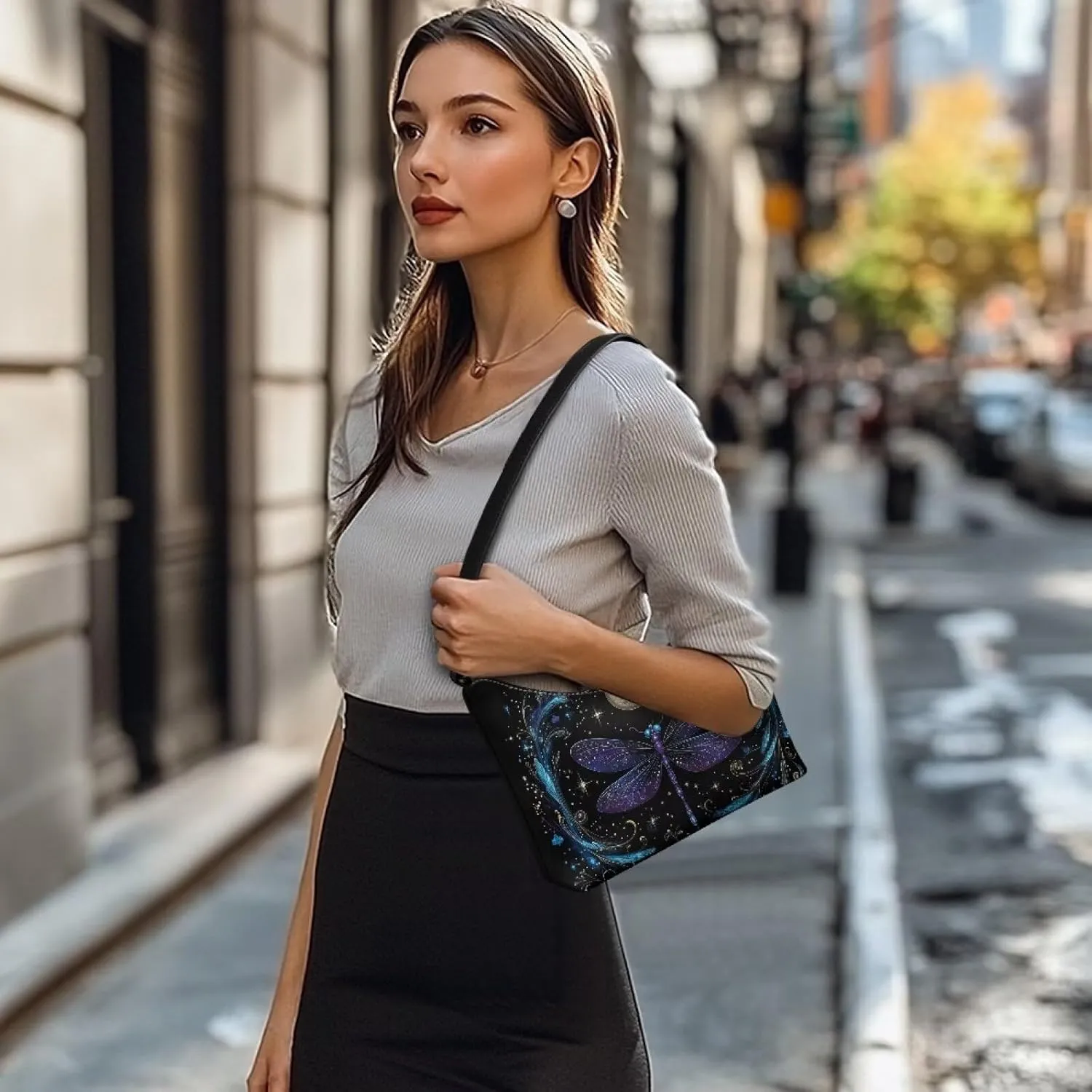 Mini Underarm Crossbody Bag for Women Leather for Dating Travel