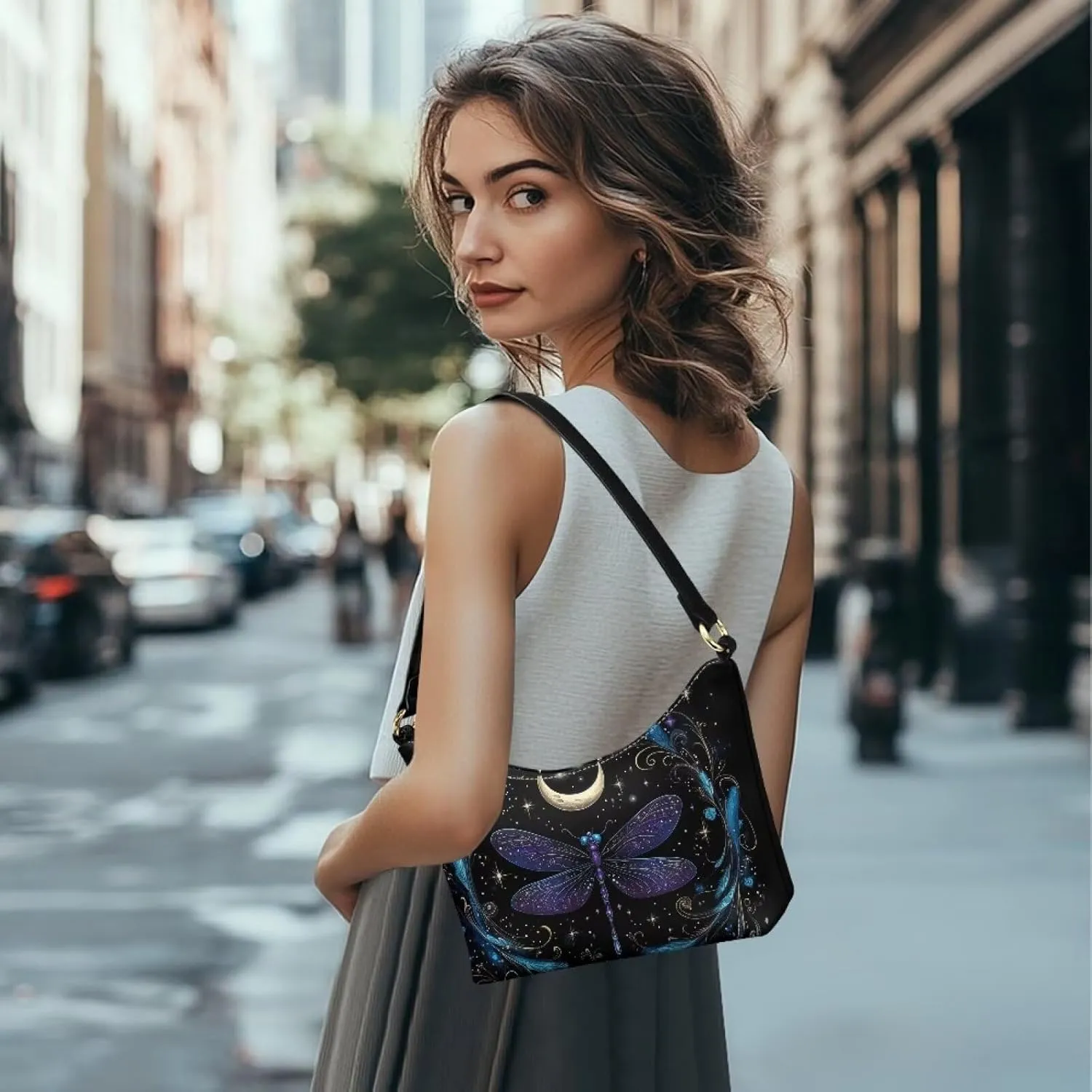 Mini Underarm Crossbody Bag for Women Leather for Dating Travel