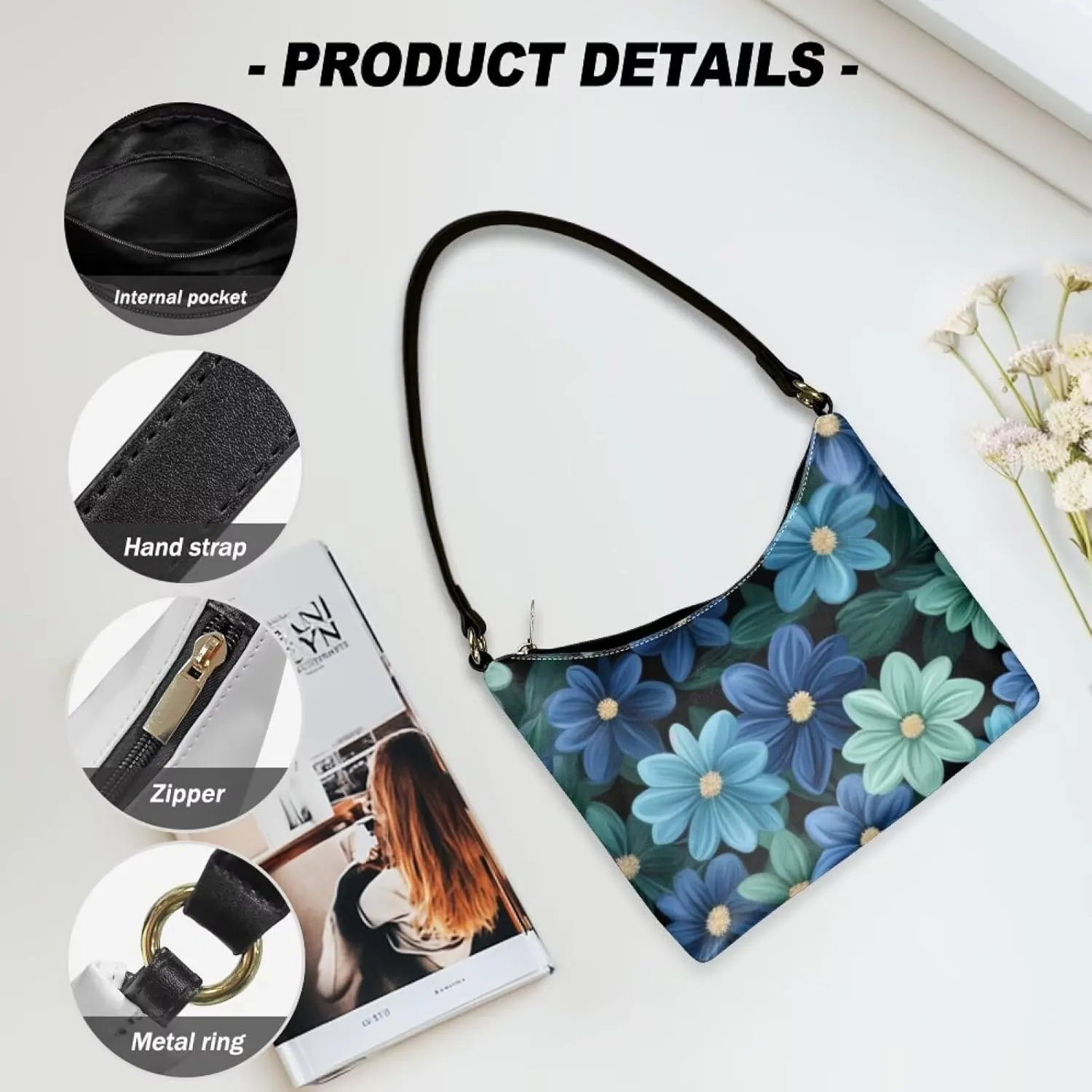 Mini Underarm Crossbody Bag for Women Leather for Dating Travel