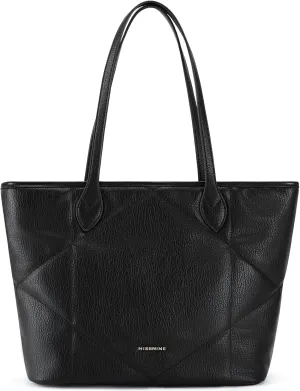 Missnine Quilted Tote Bags with Zipper, Vegan Leather Purses and Handbags for Women, Large Hobo Shoulder Bag