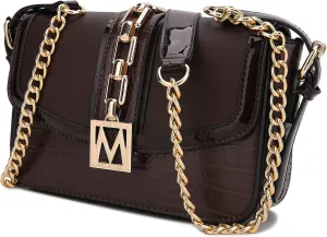 MKF Crossbody Bag for Women – PU Leather Lady Pocketbook Handbag – Side Messenger Purse, Shoulder Chain Strap