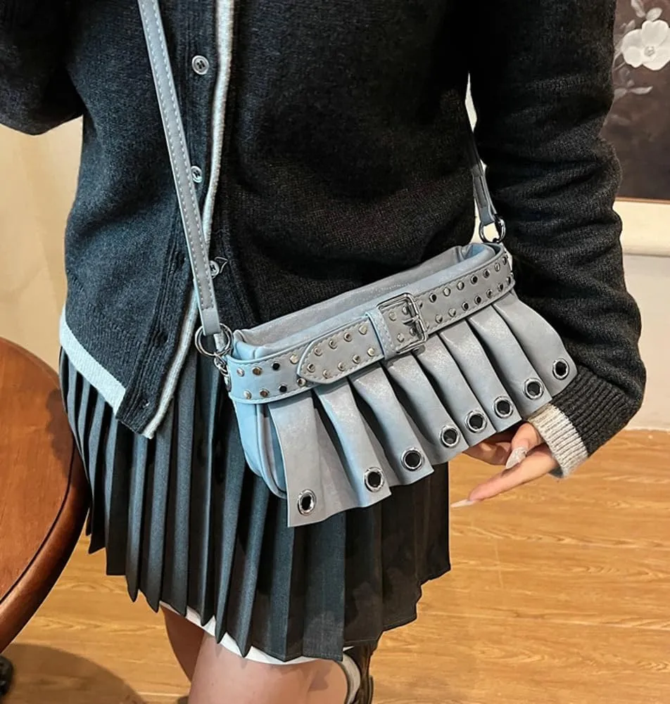Molodo Retro Small Purses for Women PU Leather Studded Handbag Crossbody Bag Satchel for Party Vacation