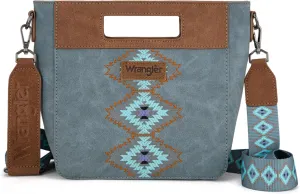 Montana West Wrangler Small Aztec Satchel Handbags with Crossbody Strap & Wallet for Women Credit Card Wallet Ladies