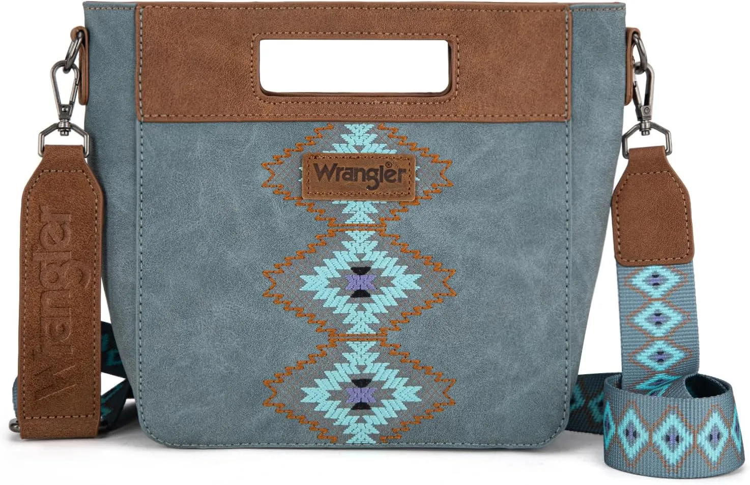 Montana West Wrangler Small Aztec Satchel Handbags with Crossbody Strap & Wallet for Women Credit Card Wallet Ladies