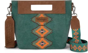 Montana West x Wrangler Wallet for Women Credit Card Wallet Ladies & Small Aztec Satchel Handbags with Crossbody Strap