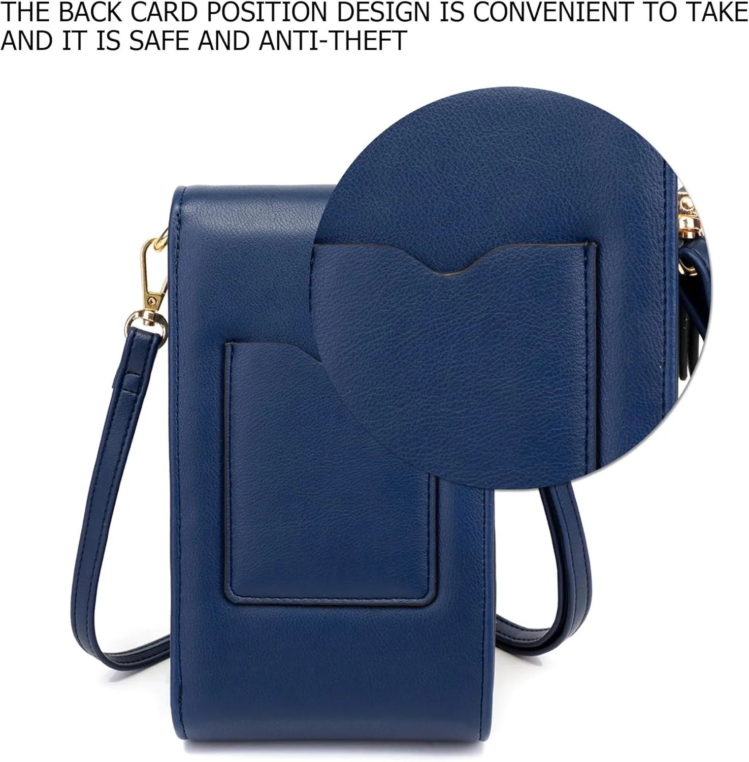 myfrdiay Roomy Pocket Small Crossbody Purse for Women, Flap Mini Shoulder Bag with 4 Credit Slots
