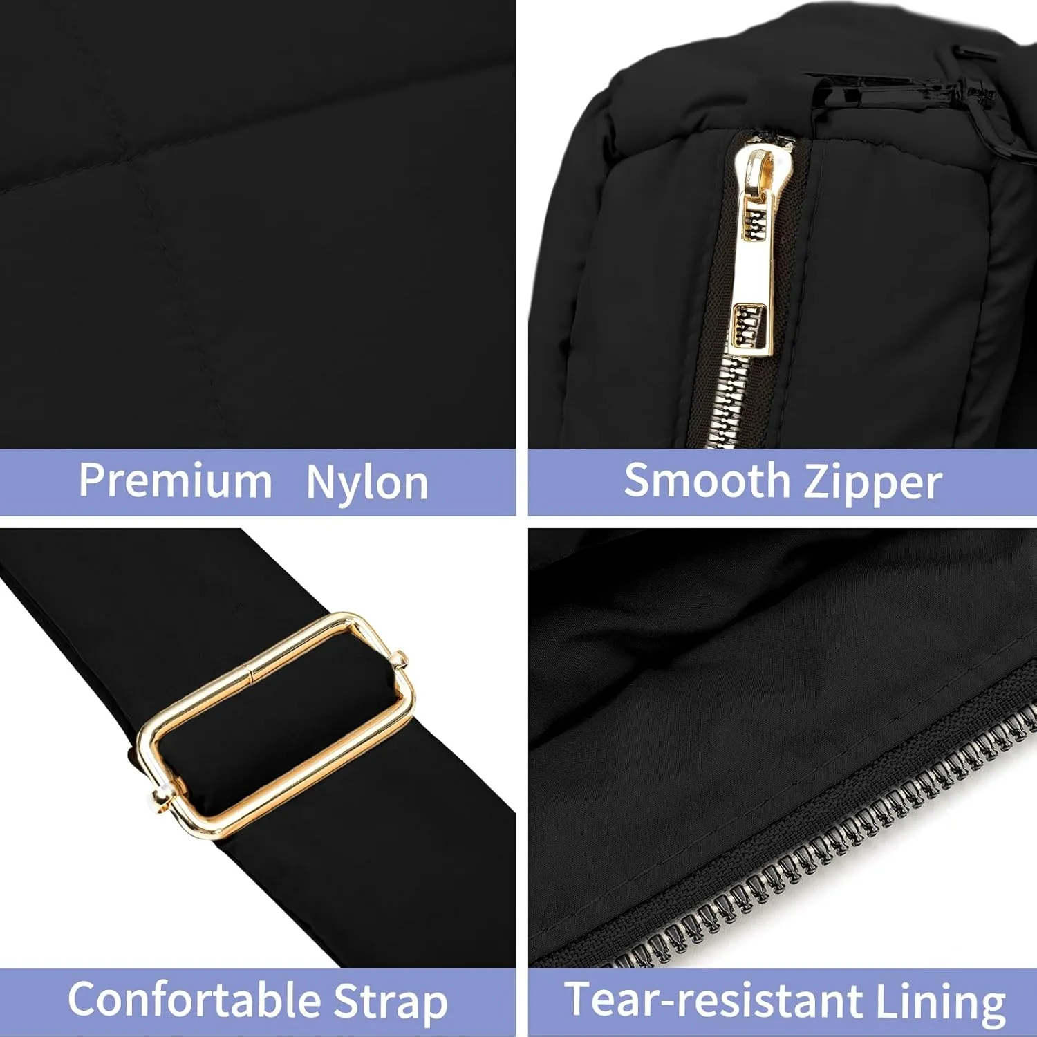 NAARIIAN Puffer bag Lightweight Quilted Tote Bags Puffy shoulder bag for Women Crossbody purse Padded handbag