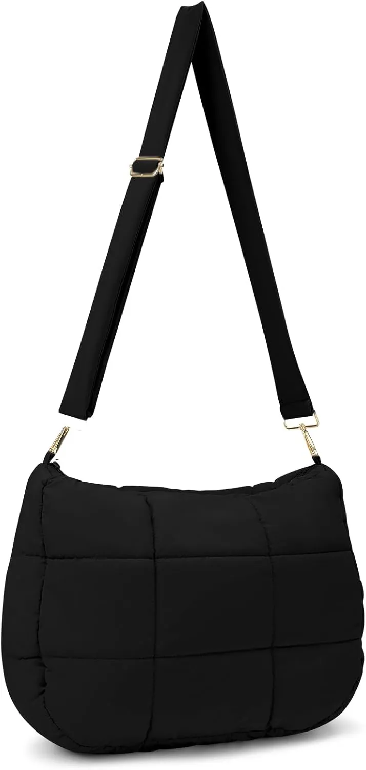 NAARIIAN Puffer bag Lightweight Quilted Tote Bags Puffy shoulder bag for Women Crossbody purse Padded handbag