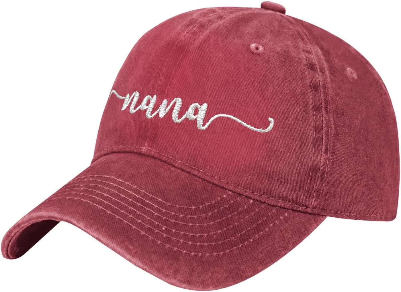 Nana Embroidered Baseball Cap Vintage Washed Adjustable Cowboy Hat Gifts for Grandma Women,Black