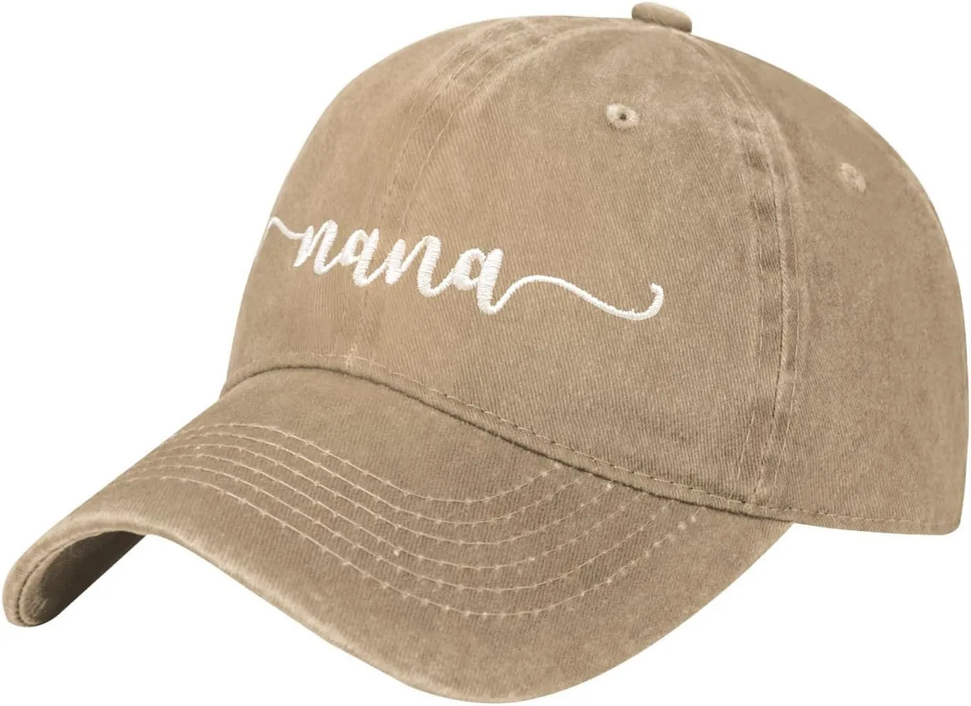 Nana Embroidered Baseball Cap Vintage Washed Adjustable Cowboy Hat Gifts for Grandma Women,Black