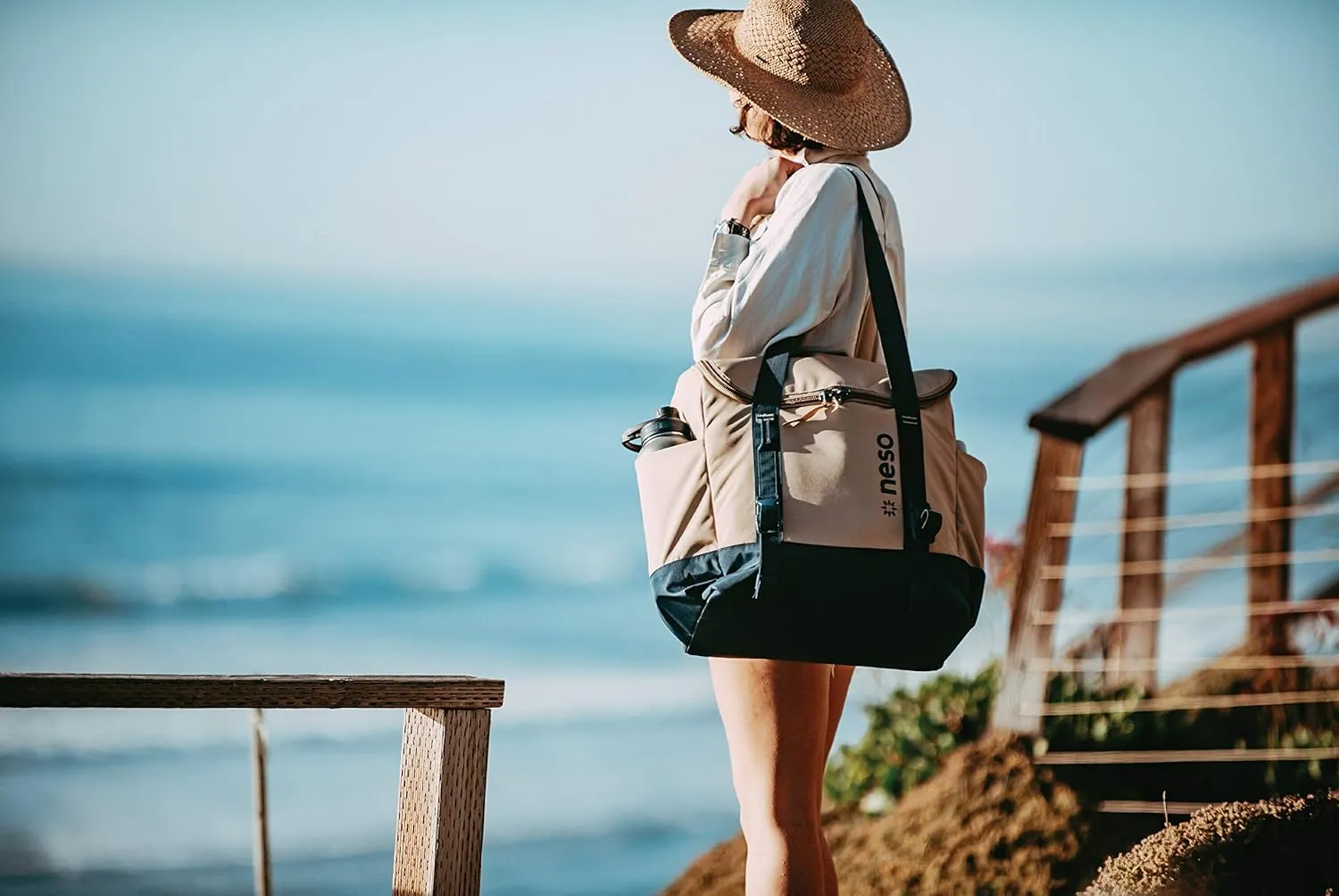 Neso Beach Tote, Use as a Carry-On, Beach Bag or Backpack