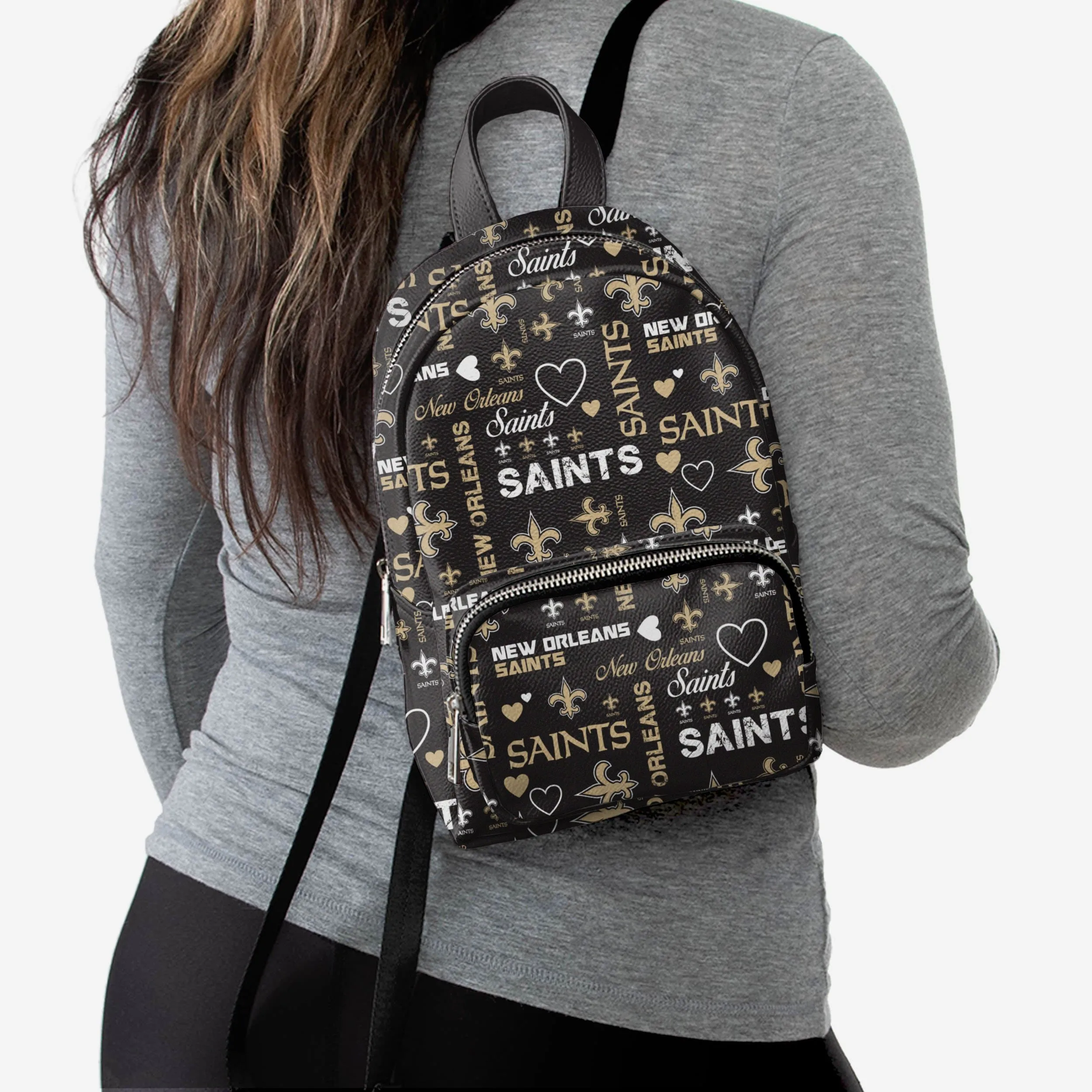 New Orleans Saints Logo Love Mini Backpack