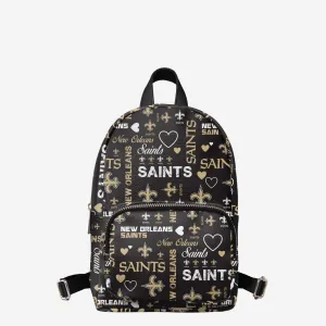 New Orleans Saints Logo Love Mini Backpack