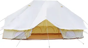 NIEH 900D Oxford Cloth Bell Tent, Outdoor Yurt Bell Tent, Family Glamping Tents, 4 Season Outdoor Camping Tent, Three Doors and Six Windows, UPF50 UV Resistant, 1