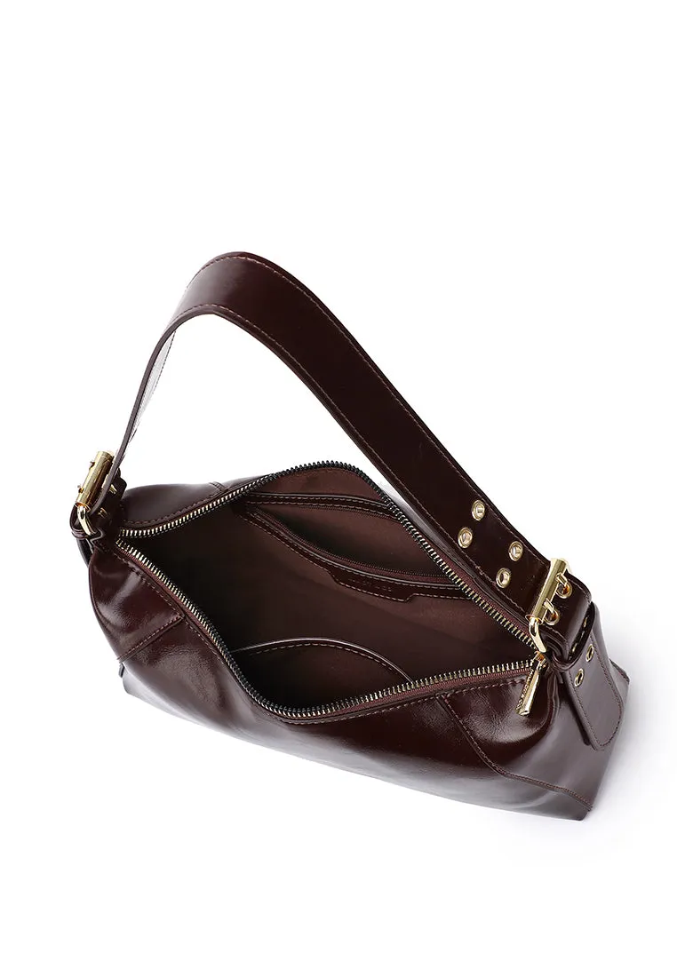 Ninny Belted Shoulder Bag (Coffee)
