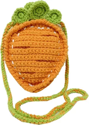 Novelty Hand-Crochet Crossbody Bag, Mini Cute Kawaii Knitted Shoulder Bag, Handwoven Crochet Handbags