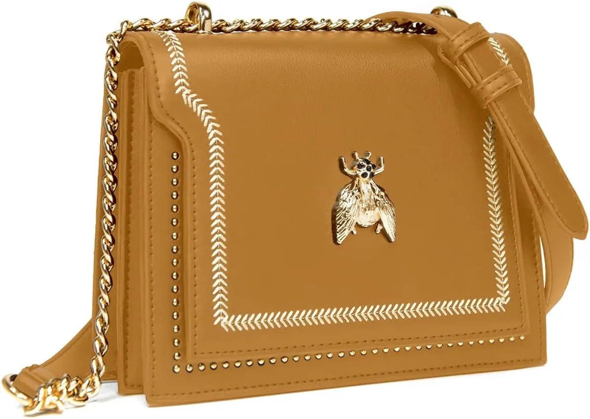 NPBAG Small Purse, Crossbody Bag for Women, Clutch Handbag Shoulder Bag with Metal Chain Strap, Designer Trendy Lady Wallet