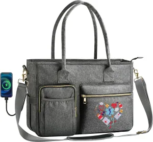 Nurse Bag - Large 17'' Tote for Work & Nursing School Essentials