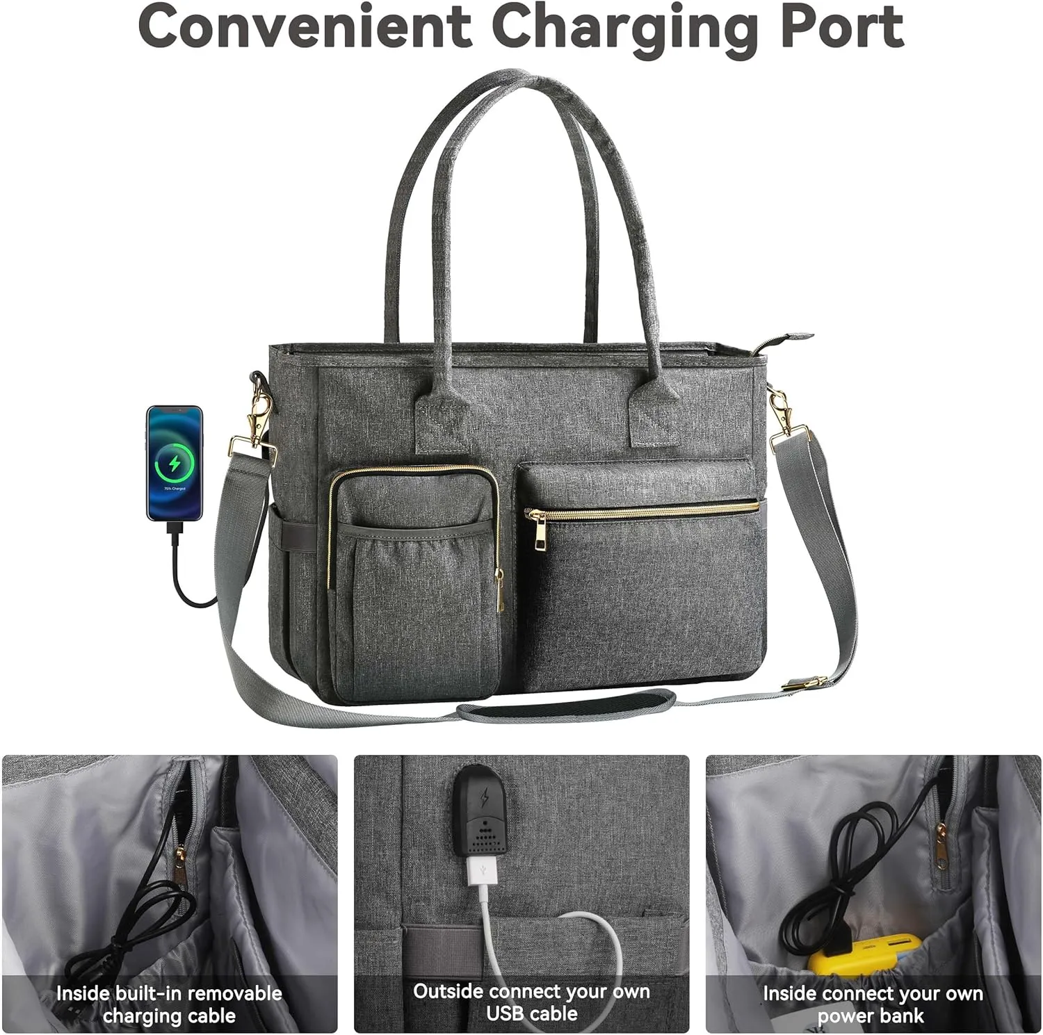 Nurse Bag - Large 17'' Tote for Work & Nursing School Essentials