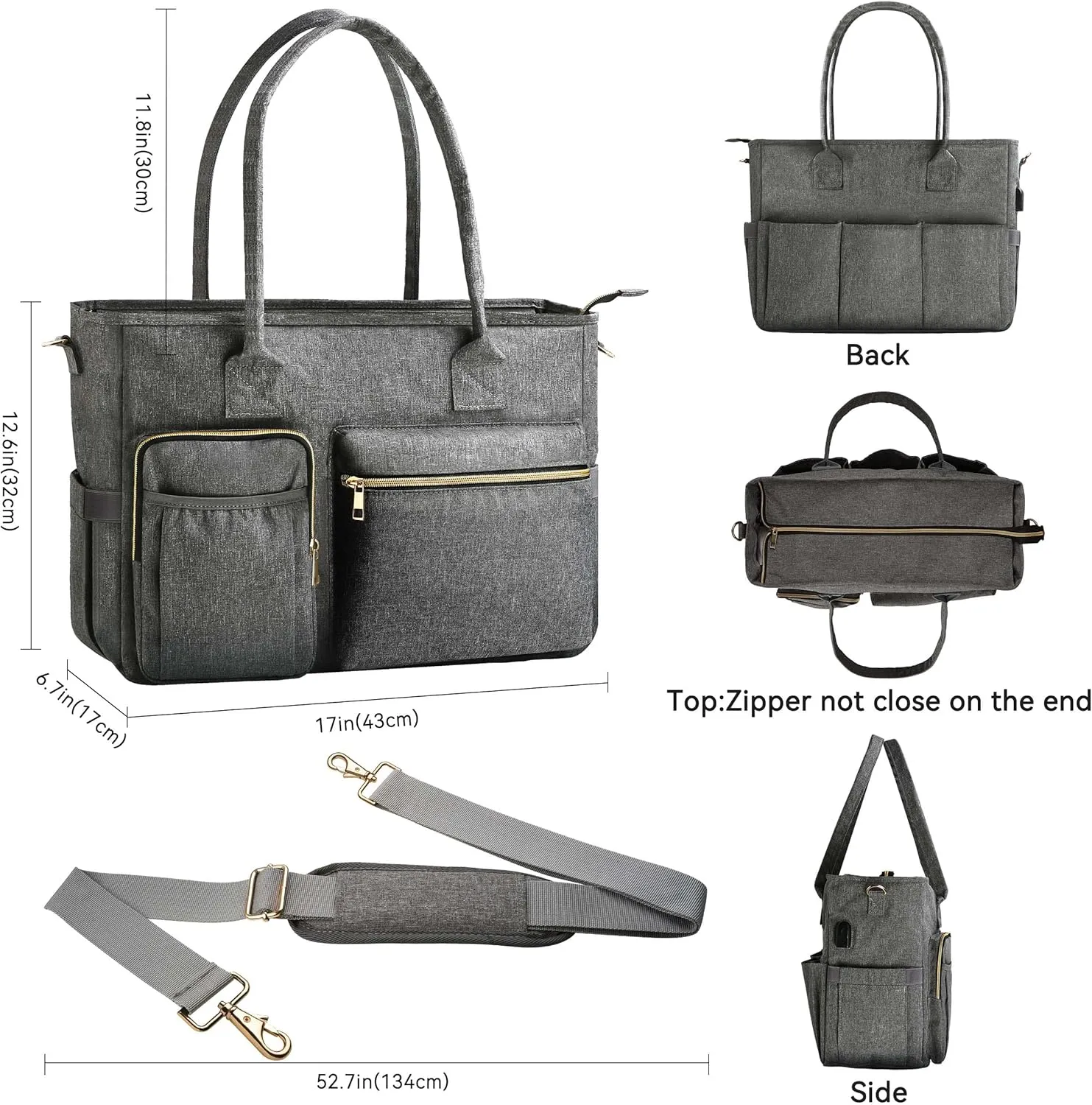Nurse Bag - Large 17'' Tote for Work & Nursing School Essentials