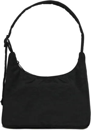 Nylon Shoulder Bag - Adjustable Quilted Strap, Structured Slouchy Design with Interior Zip Pocket